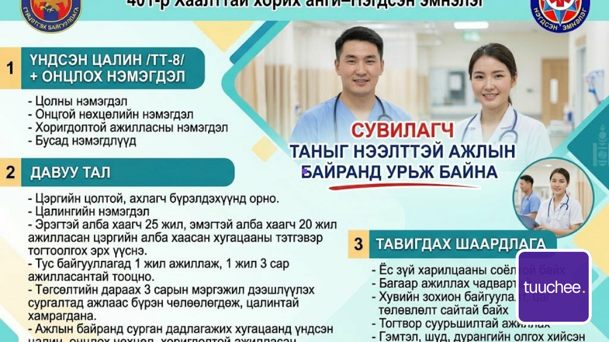 Нээлттэй ажлын байранд урьж байна